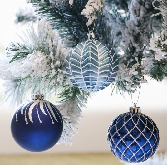 Blue and Silver ornaments