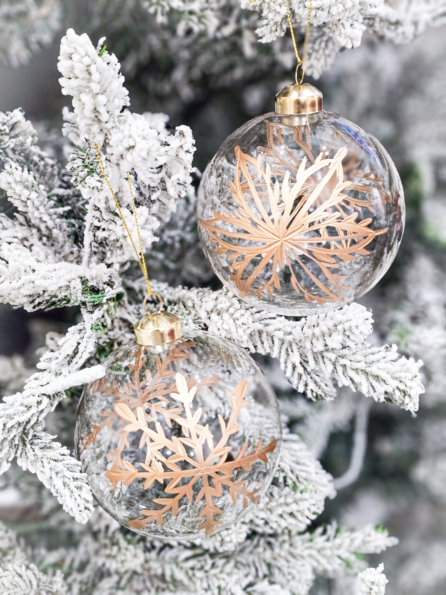 Gold leaf glass bauble